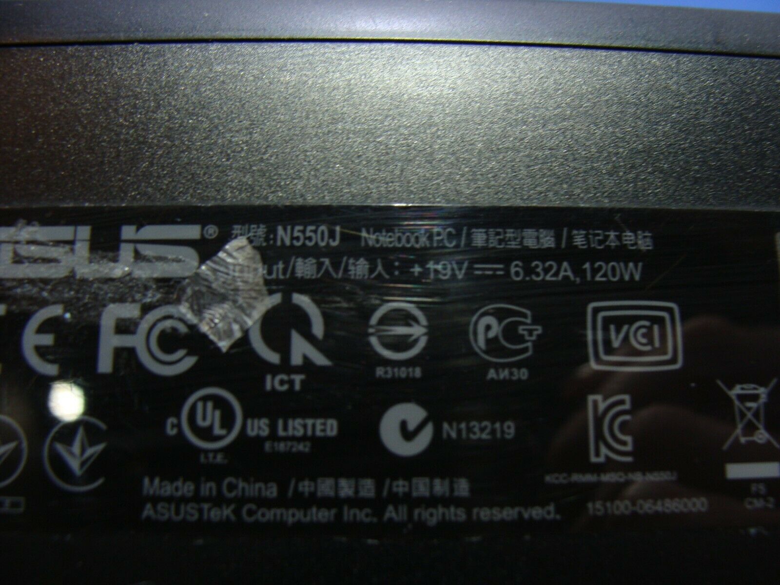 Asus N550JV-DB72T 15.6 Asus N550JV-DB72T 15.6